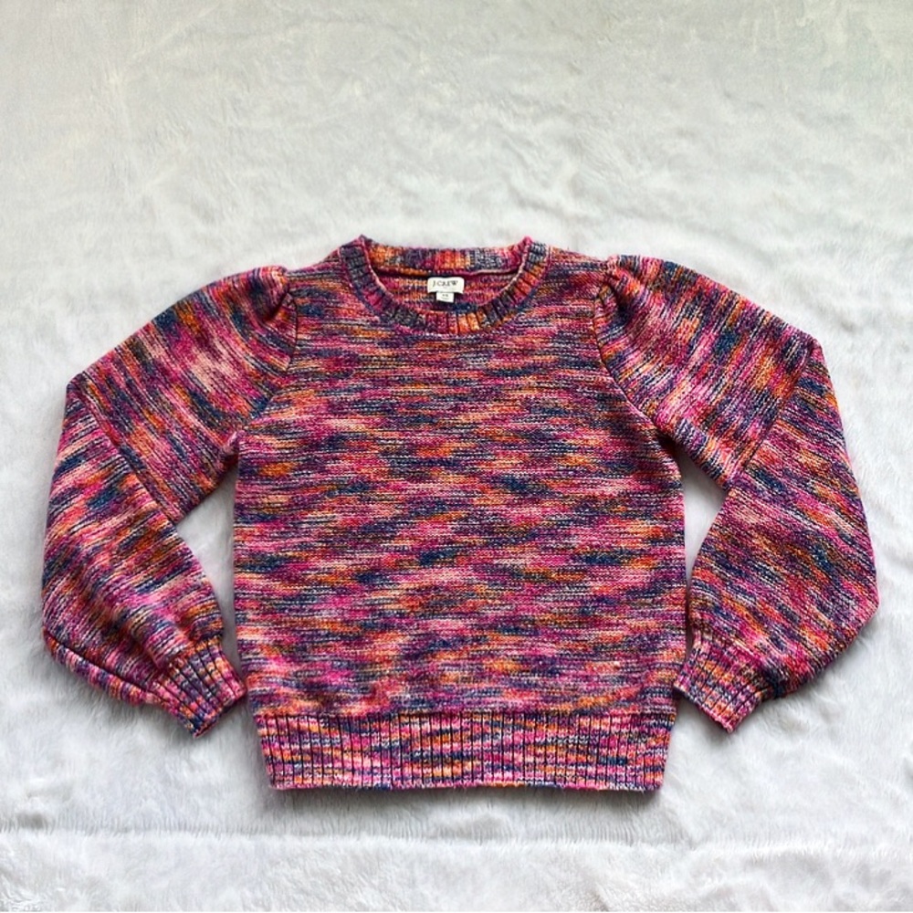 Like New J. Crew Space Dyed Puff Sleeve Sweater, Size XS
